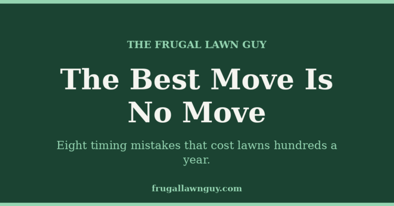The Frugal Lawn Guy — The Best Lawn Care Move Is No Move