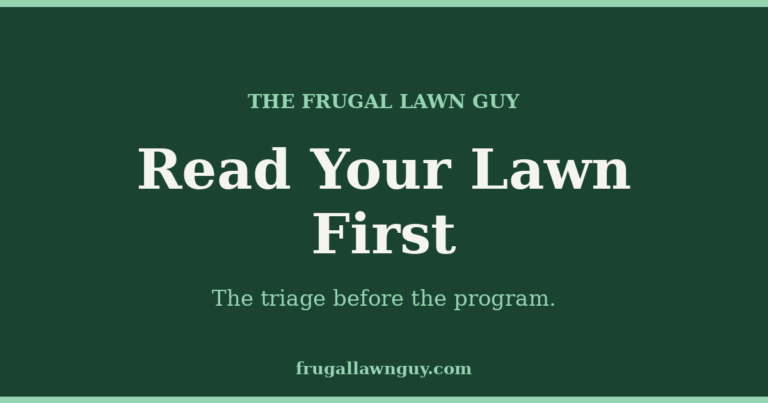 The Frugal Lawn Guy — Read Your Lawn First