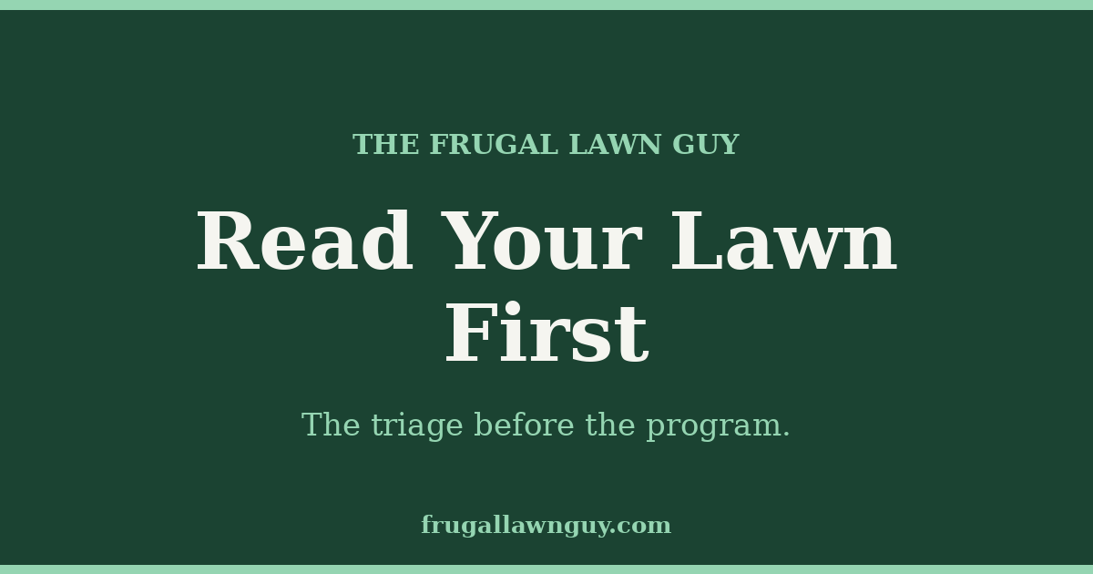 The Frugal Lawn Guy — Read Your Lawn First