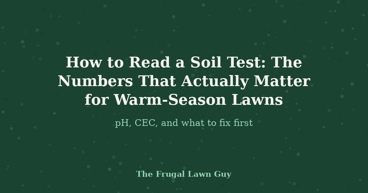 How to Read a Soil Test: The Numbers That Actually Matter for Warm-Season Lawns