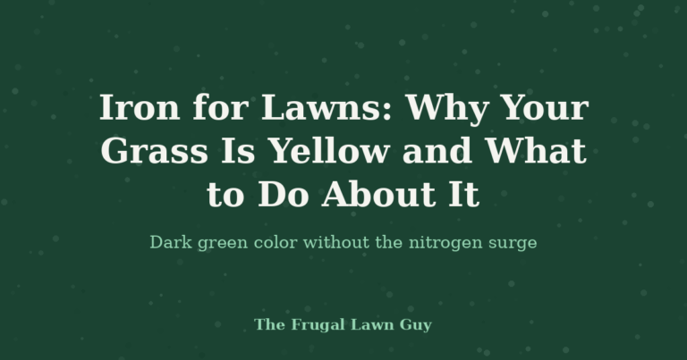 Iron for Lawns: Why Your Grass Is Yellow and What to Do About It