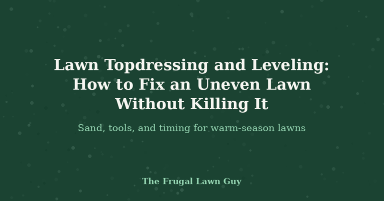 Lawn Topdressing and Leveling: How to Fix an Uneven Lawn Without Killing It