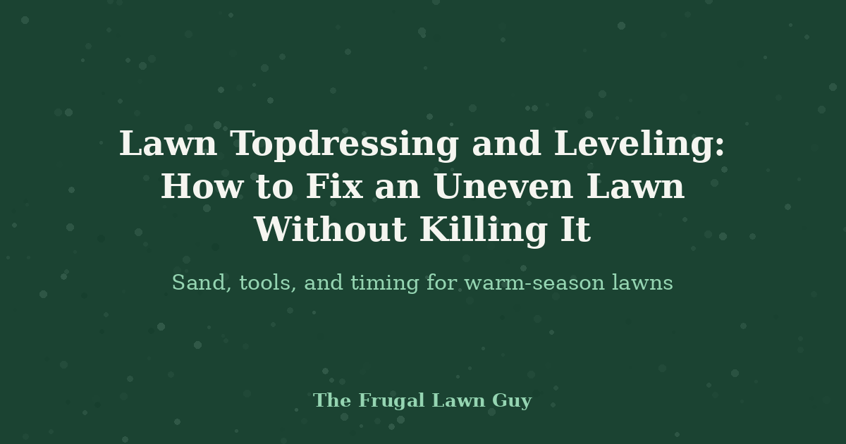 Lawn Topdressing and Leveling: How to Fix an Uneven Lawn Without Killing It