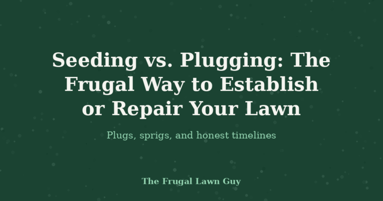 Seeding vs. Plugging: The Frugal Way to Establish or Repair Your Lawn