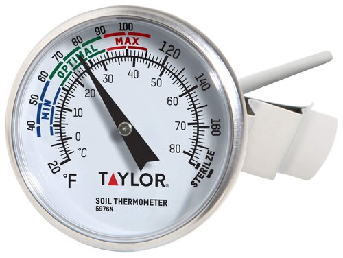 Dial-probe soil thermometer