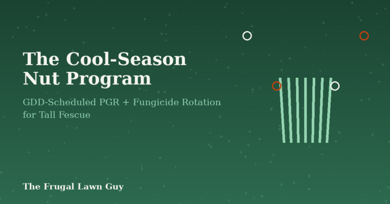 The Cool-Season Nut Program: GDD-scheduled PGR and fungicide rotation for tall fescue